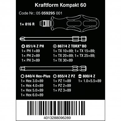 Набор инструментов Kraftform Kompakt 60 WERA