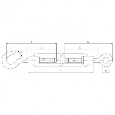 Lyno tempiklis kilpa-kablys DIN 1480 3