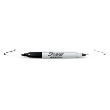 Маркер „Sharpie" TWIN TIP черный