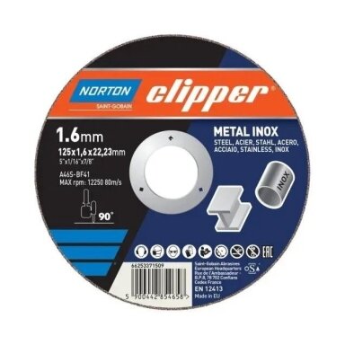 Диск отрезной по металлу Norton Clipper 125×0,8 Тип-42